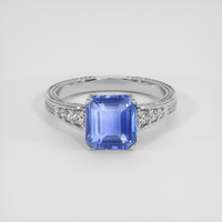 3.04 Ct. Blue Sapphire Ring, 14K White Gold 1