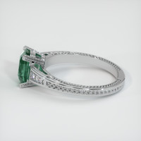 2.67 Ct. Bluish Green Sapphire Ring, 14K White Gold 4