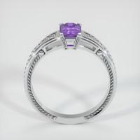0.64 Ct. Purple Sapphire Ring, 14K White Gold 3