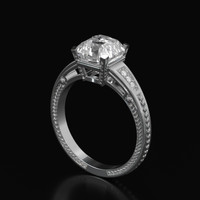 4.80 Ct. White Sapphire Ring, 14K White Gold 2