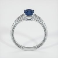 1.07 Ct. Blue Sapphire Ring, 18K White Gold 3