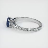 1.07 Ct. Blue Sapphire Ring, 18K White Gold 4