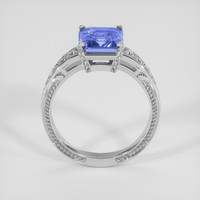 3.04 Ct. Blue Sapphire Ring, 18K White Gold 3