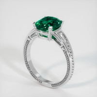 2.44 Ct. Emerald Ring, 18K White Gold 2