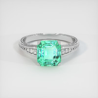 2.04 Ct. Emerald Ring, 18K White Gold 1