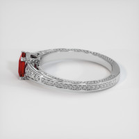 0.63 Ct. Ruby Ring, 18K White Gold 4