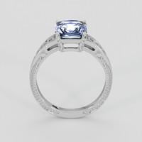 3.15 Ct. Blue Sapphire Ring, 18K White Gold 3