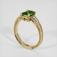 1.41 Ct. Green Sapphire Ring, 10K Yellow Gold 2