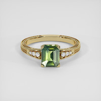 1.41 Ct. Green Sapphire Ring, 14K Yellow Gold 1