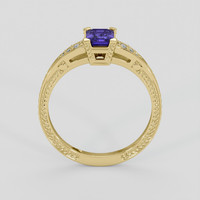 0.91 Ct. Bluish Purple Sapphire Ring, 14K Yellow Gold 3
