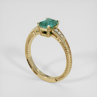 1.99 Ct. Greenish Blue Sapphire Ring, 14K Yellow Gold 2