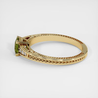 0.56 Ct. Green Sapphire Ring, 14K Yellow Gold 4