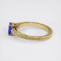 0.90 Ct. Blue Sapphire Ring, 14K Yellow Gold 4