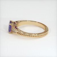 0.80 Ct. Purple Sapphire Ring, 14K Yellow Gold 4