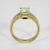 3.16 Ct. Yellowish Green Sapphire Ring, 14K Yellow Gold 3