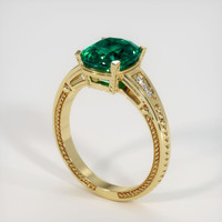 2.44 Ct. Emerald Ring, 18K Yellow Gold 2