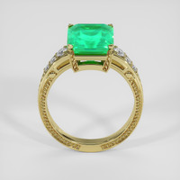 3.92 Ct. Emerald Ring, 18K Yellow Gold 3