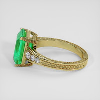 3.92 Ct. Emerald Ring, 18K Yellow Gold 4