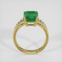 3.04 Ct. Emerald Ring, 18K Yellow Gold 3