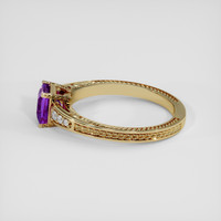 1.07 Ct. Purple Amethyst Ring, 18K Yellow Gold 4
