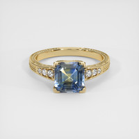 2.06 Ct. Bi Color Sapphire Ring, 18K Yellow Gold 1