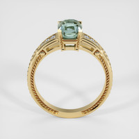 2.02 Ct. Bluish Green Sapphire Ring, 18K Yellow Gold 3