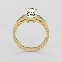 3.43 Ct. Peach Sapphire Ring, 18K Yellow Gold 3