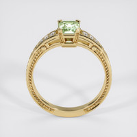 0.99 Ct. Yellowish Green Sapphire Ring, 18K Yellow Gold 3