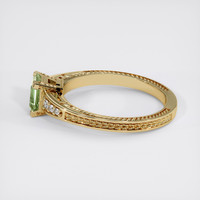 0.99 Ct. Yellowish Green Sapphire Ring, 18K Yellow Gold 4