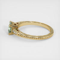 0.66 Ct. Green Sapphire Ring, 18K Yellow Gold 4