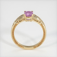 0.74 Ct. Pinkish Purple Sapphire Ring, 18K Yellow Gold 3