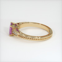 0.74 Ct. Pinkish Purple Sapphire Ring, 18K Yellow Gold 4
