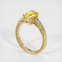 1.93 Ct. Yellow Sapphire Ring, 18K Yellow Gold 2