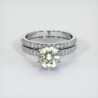 1.39 Ct. Yellow Sapphire Ring, Platinum 950 1