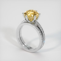 5.08 Ct. Yellow Sapphire Ring, Platinum 950 2