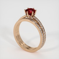 1.02 Ct. Ruby Ring, 18K Rose Gold 2
