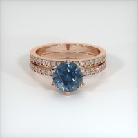 1.56 Ct. Sapphire Ring, 18K Rose Gold 1