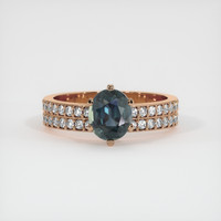 1.70 Ct. Sapphire Ring, 18K Rose Gold 1