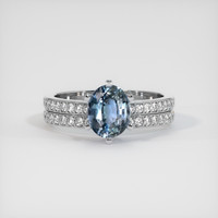 2.25 Ct. Sapphire Ring, 18K White Gold 1