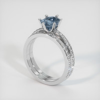 2.25 Ct. Sapphire Ring, 18K White Gold 2
