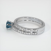 0.90 Ct. Sapphire Ring, 18K White Gold 4