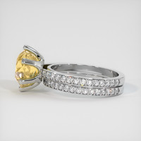 5.08 Ct. Yellow Sapphire Ring, 18K White Gold 4