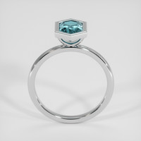 1.42 Ct. Greenish Blue Sapphire Ring, Platinum 950 3