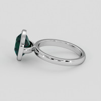 5.06 Ct. Bluish Green Sapphire Ring, Platinum 950 4