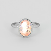 4.52 Ct. Padparadscha Sapphire Ring, Platinum 950 1