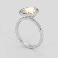 4.52 Ct. Padparadscha Sapphire Ring, Platinum 950 2