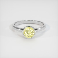 1.33 Ct. Yellow Sapphire Ring, Platinum 950 1
