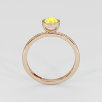 0.58 Ct. Yellow Sapphire Ring, 14K Rose Gold 3