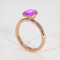 2.20 Ct. Purple Sapphire Ring, 14K Rose Gold 2