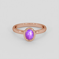 0.97 Ct. Pinkish Purple Sapphire Ring, 18K Rose Gold 1